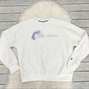 Champion White Logo sweatshirt